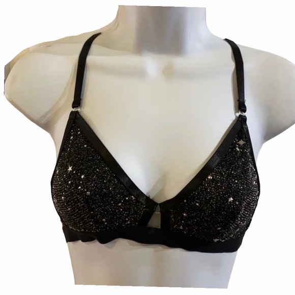 free press Other - Free Press Sz Small Black & Silver Stars Bra Sz S